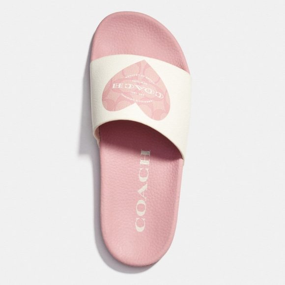 Coach Uli Sport Slide With Heart Pink Chalk 9 - Picture 3 of 8